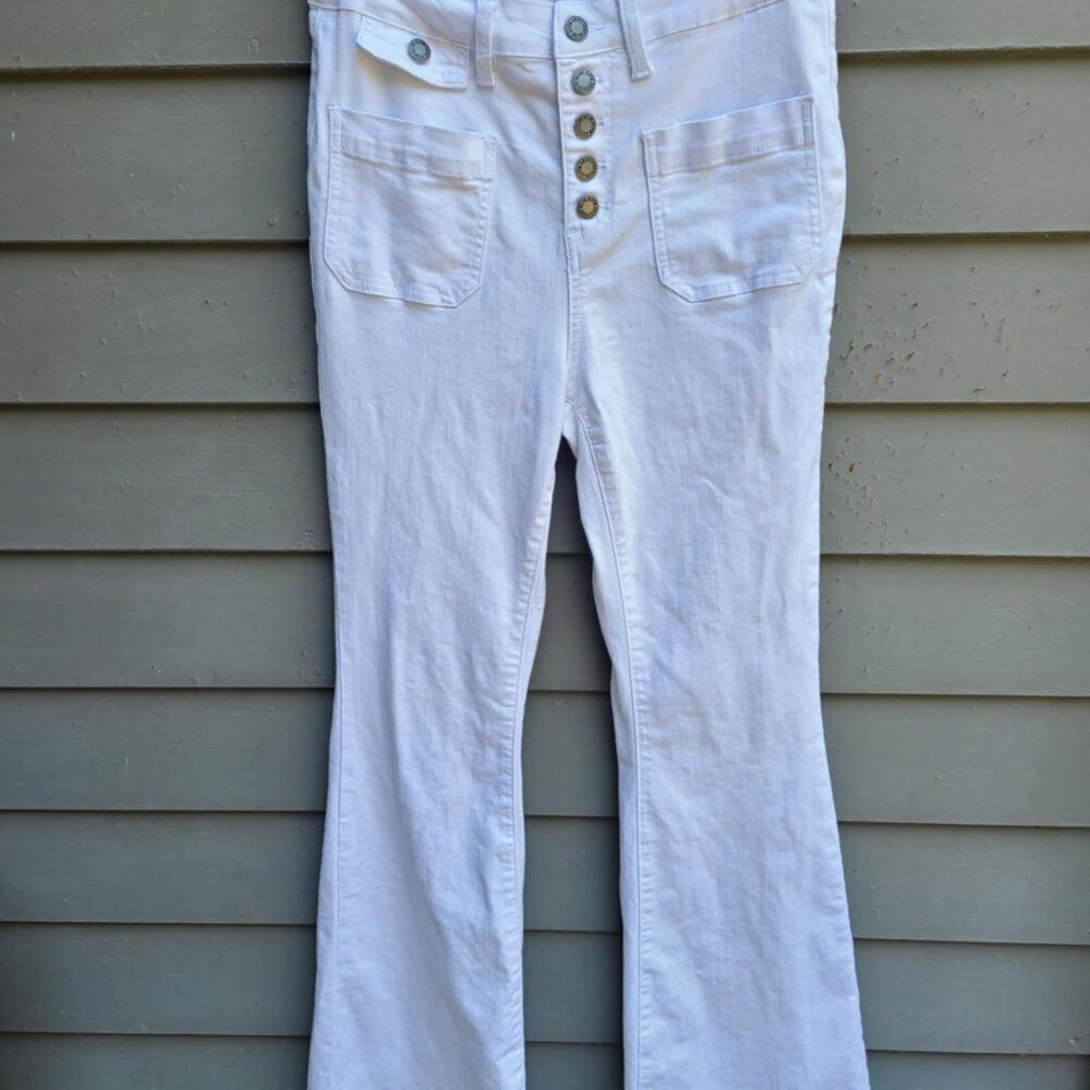 Judy Blue White Flair Fit Button Fly Jeans size 9/29
